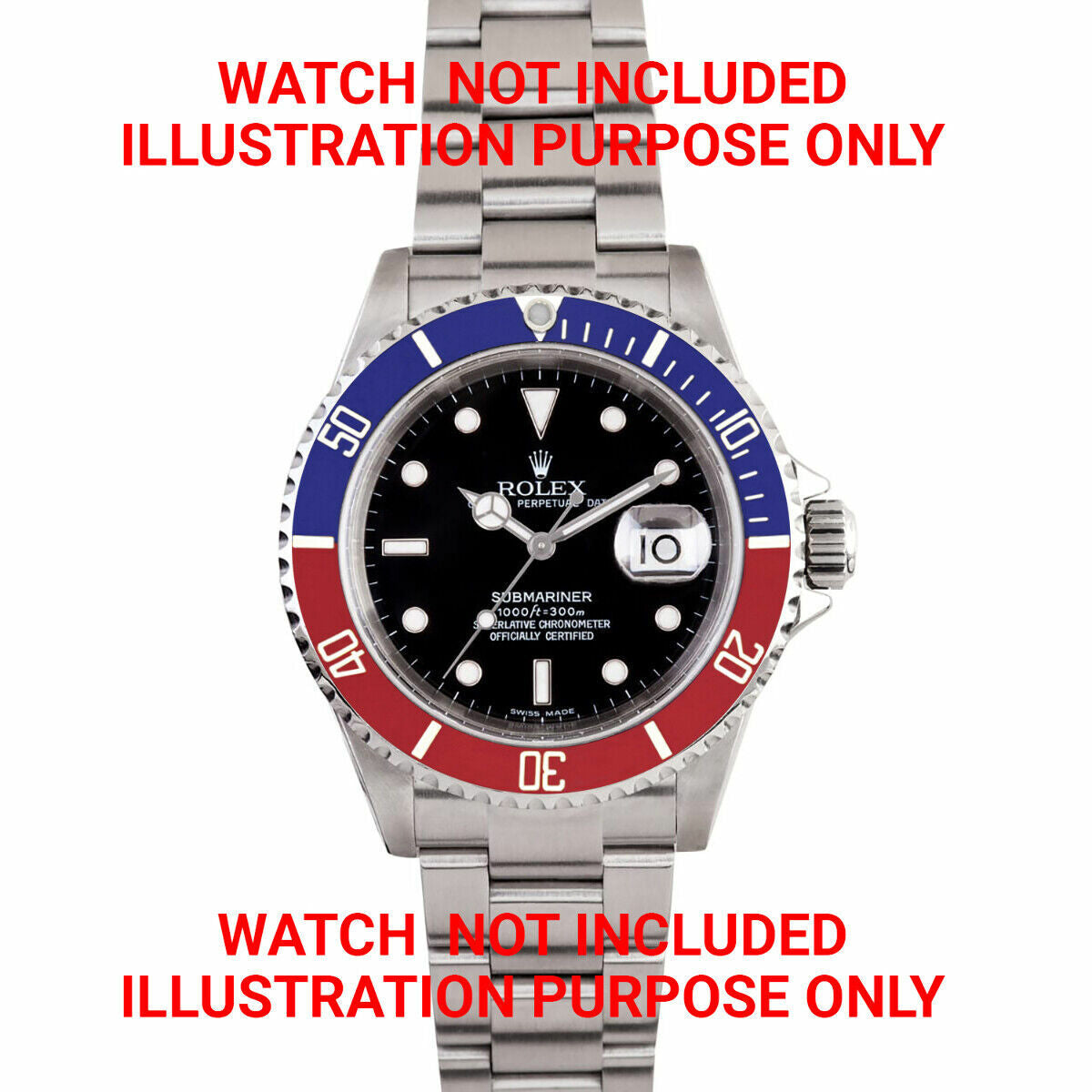 BEZEL INSERT RETAINING FOR TUDOR SUBMARINER 9401 7928 7016 76100 94110 BLUE/RED