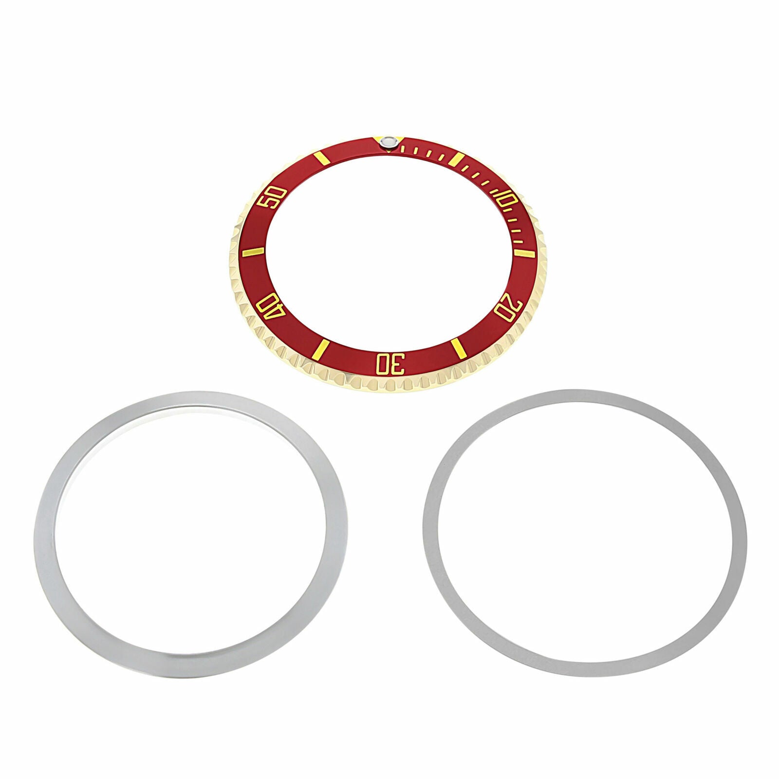 BEZEL & INSERT RETAINING FOR SUBMARINGER PLASTIC MODEL 5508 5512 5513 RED GOLD