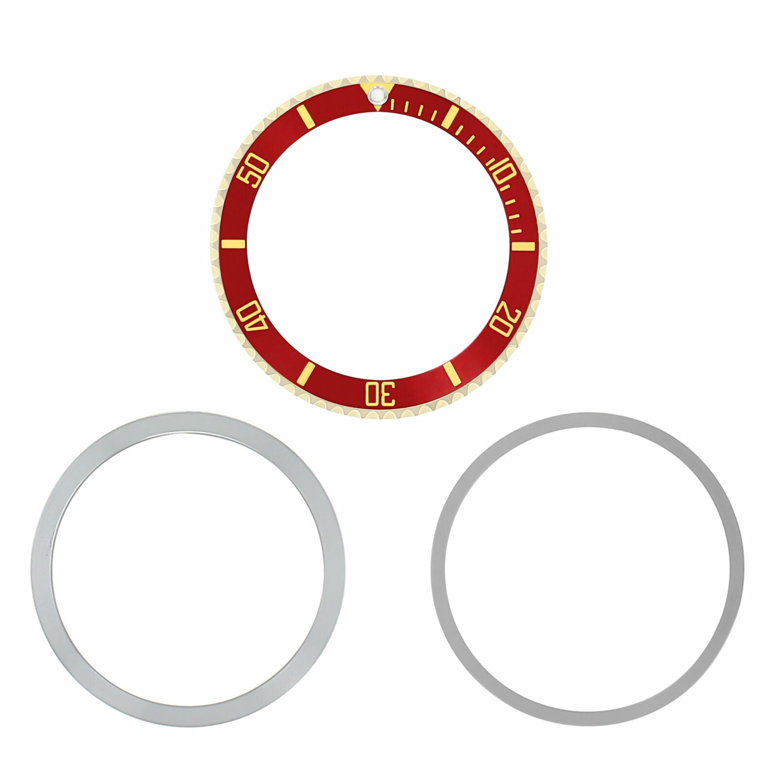 BEZEL & INSERT RETAINING FOR SUBMARINGER PLASTIC MODEL 5508 5512 5513 RED GOLD