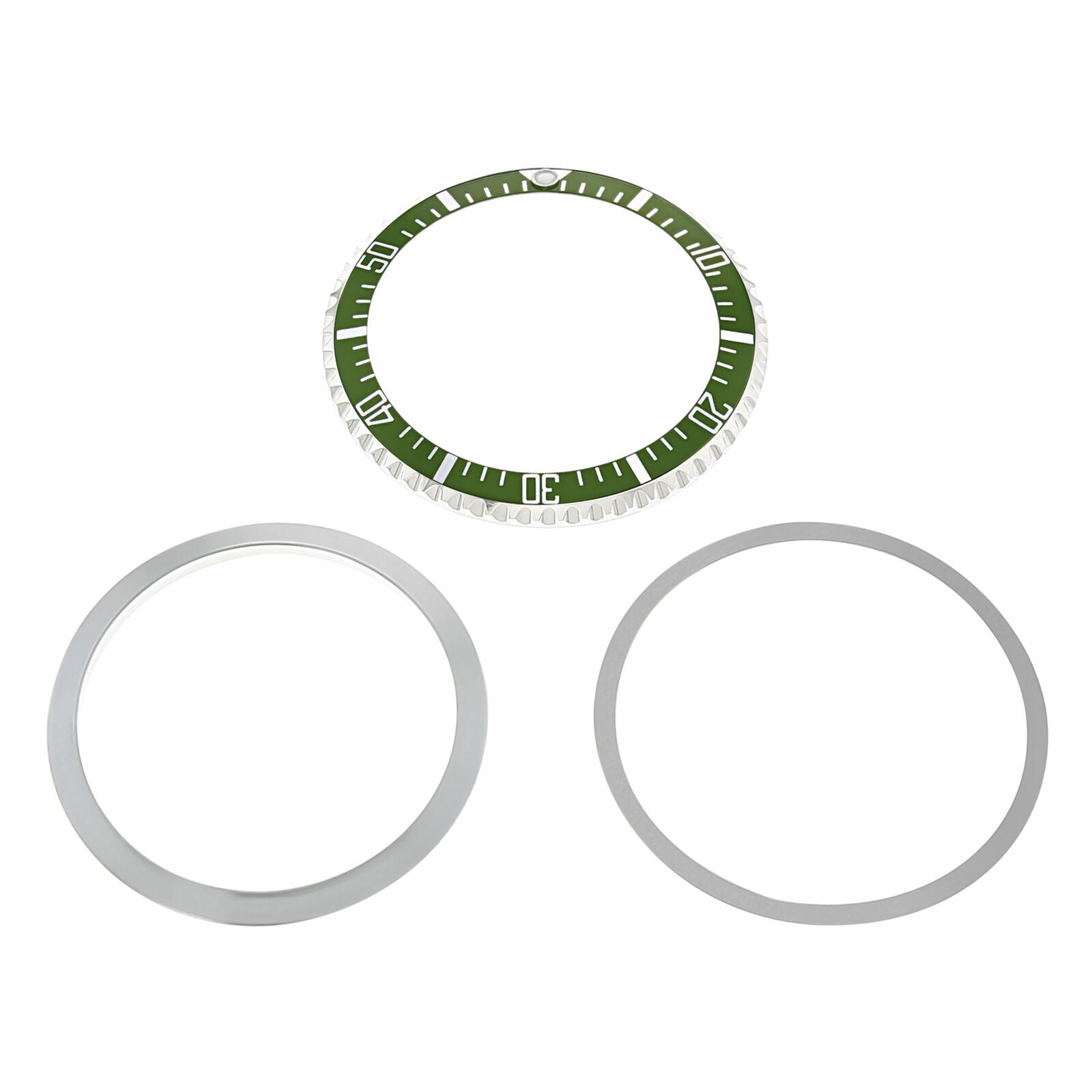 BEZEL + INSERT + RETAINING RING FOR ROLEX SEA DWELLER MILITARY 5513 5517 GREEN