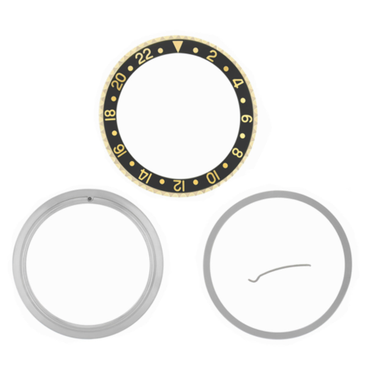 BEZEL INSERT RETAINING FOR ROLEX GMT18K GOLD 16700 16710 16718 16760 16713 BLACK
