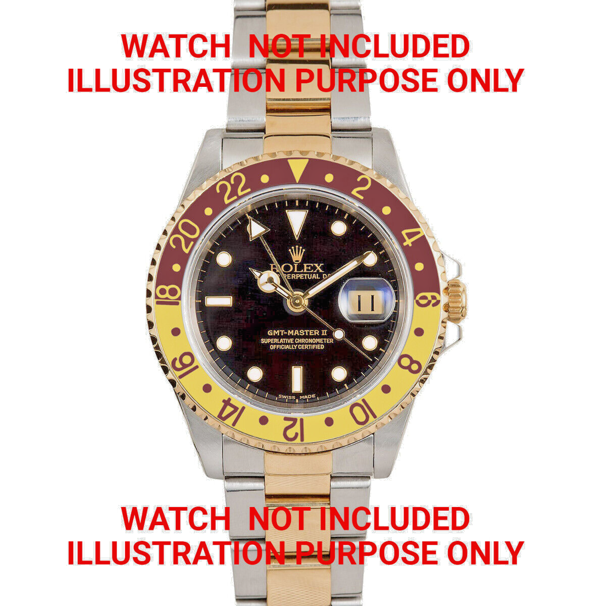 BEZEL & INSERT FOR ROLEX ROOT BEER GMT 16700 16710 16718 16760 16713 BROWN /GOLD