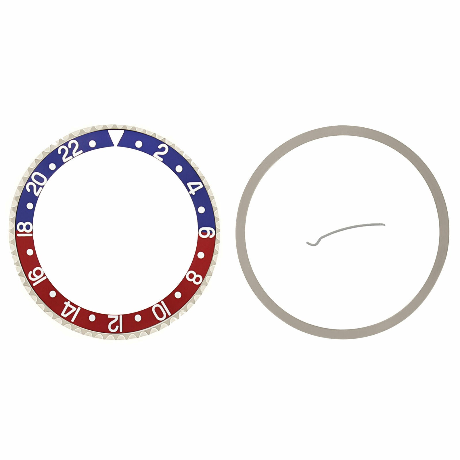 BEZEL & INSERT FOR ROLEX GMT WATCH 16700 16710 16713 16718 16760 BLUE/RED FADED