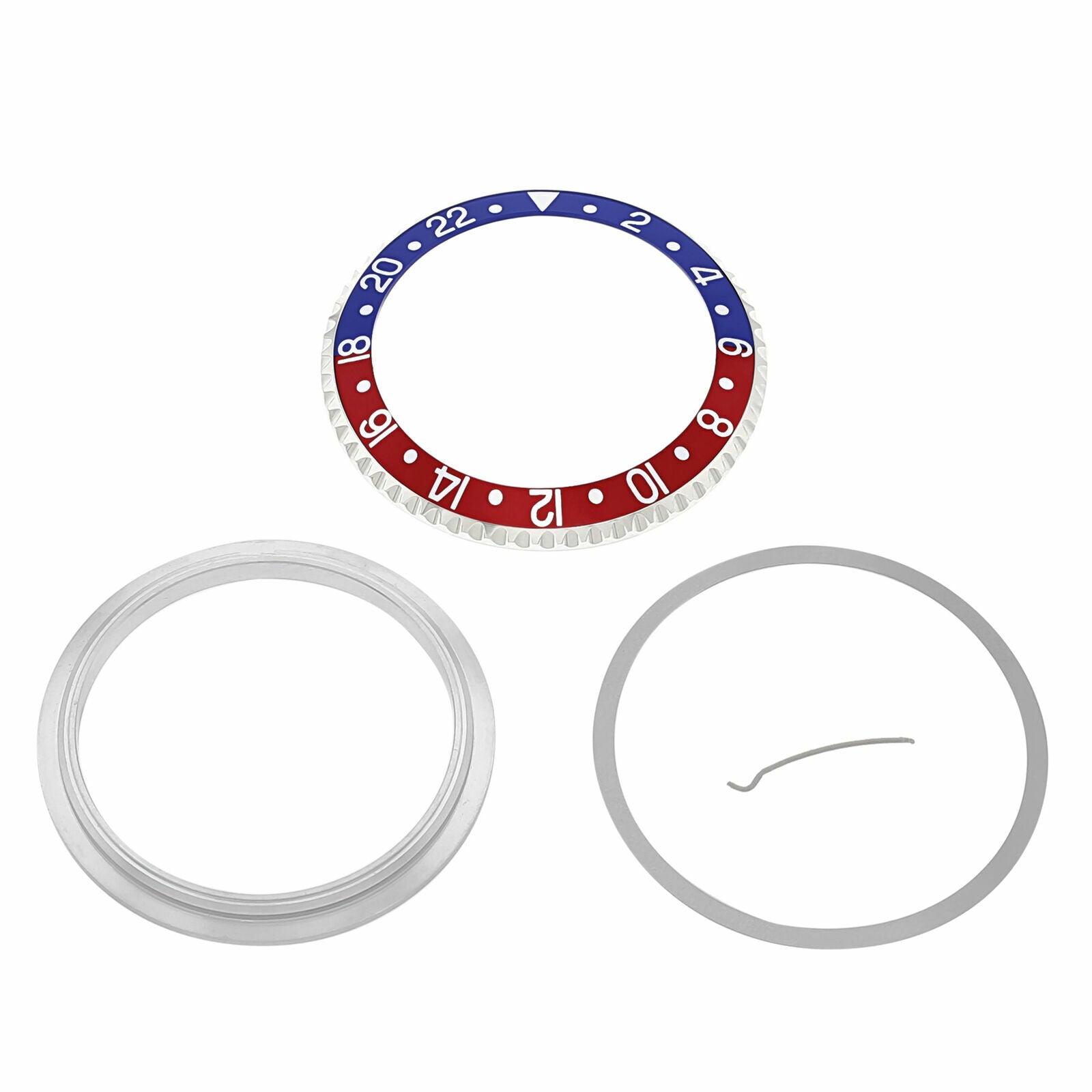 BEZEL INSERT RETAINING FOR ROLEX GMT 16700 16710 16713 16718 16760 BLUE/RED FADED
