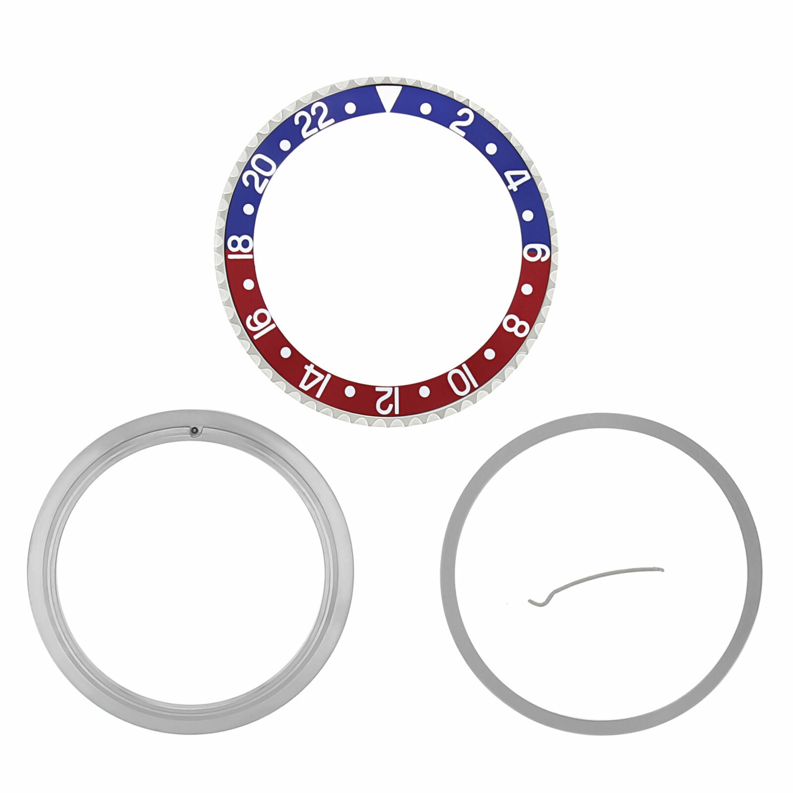 BEZEL INSERT RETAINING FOR ROLEX GMT 16700 16710 16713 16718 16760 BLUE/RED FADED