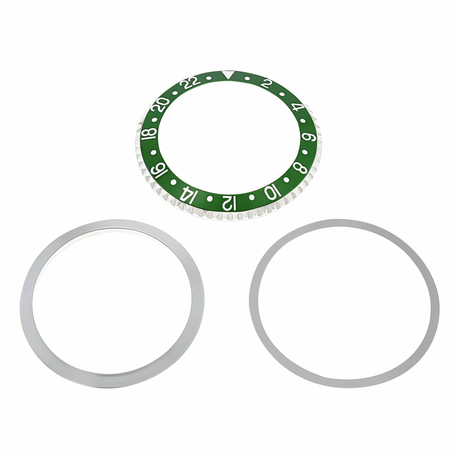 BEZEL+ INSERT RETAINING FOR ROLEX STEEL GMT 1670 1675 16750 16753 GREEN