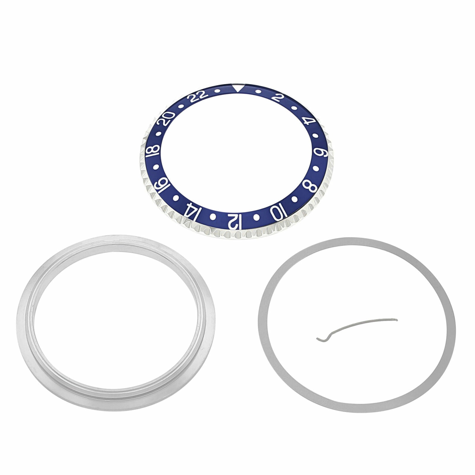 BEZEL, CERAMIC INSERT & RETAINING FOR ROLEX GMT II 16700 16718 16710 16760 BLUE