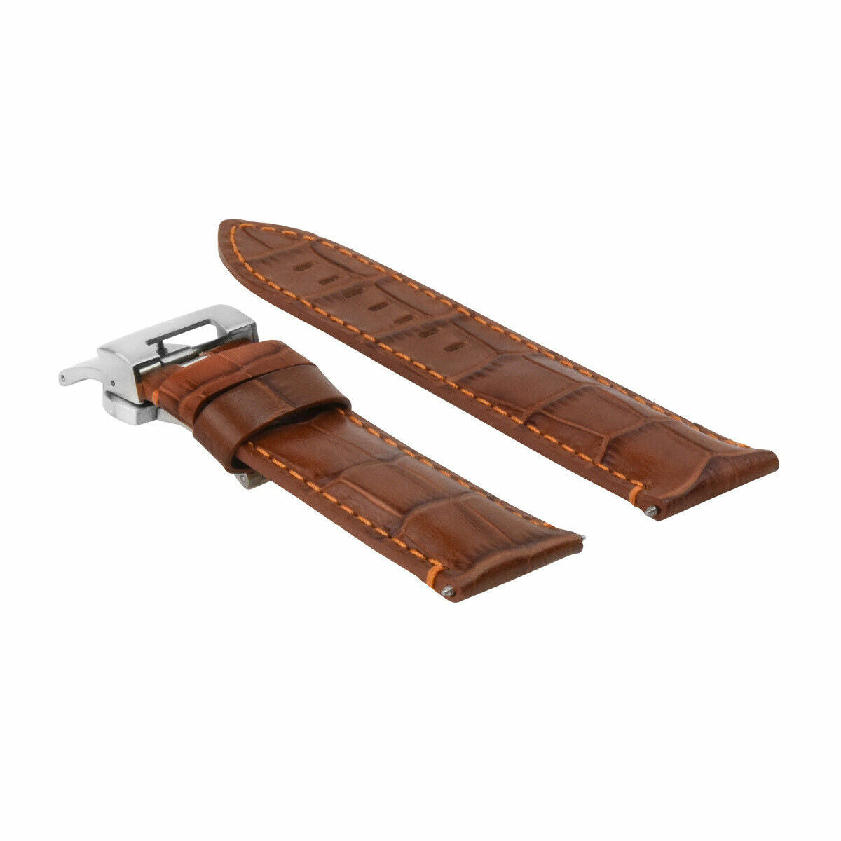 24MM LEATHER WATCH BAND STRAP FOR PANERAI MARINA LUMINOR RADDIOMIR GMT BROWN OS