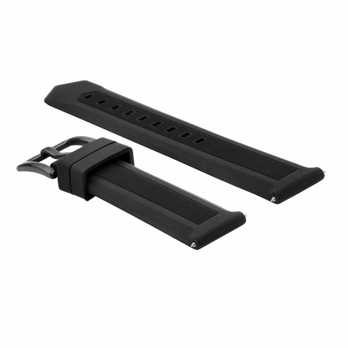 20MM SILICONE RUBBER WATCH BAND STRAP FOR TAG HEUER F1 FORMULA AQUARACER BLACK