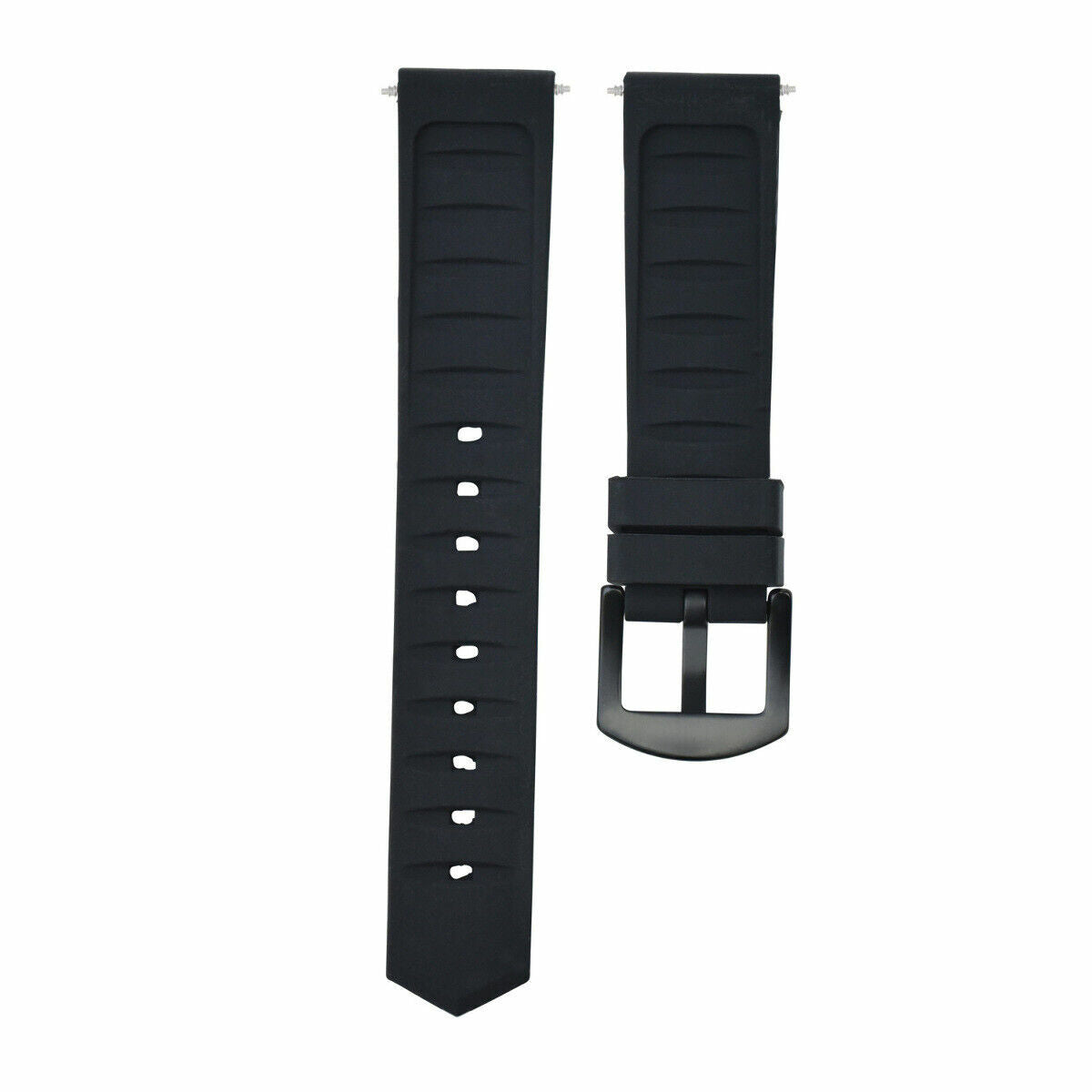 20MM SILICONE RUBBER WATCH BAND STRAP FOR TAG HEUER F1 FORMULA AQUARACER BLACK
