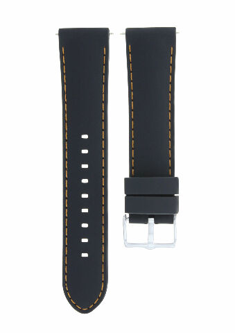 22MM RUBBER WATCH BAND STRAP FOR SEIKO SKX007 SKX009, SKX175 SKX176 BLACK ORANGE