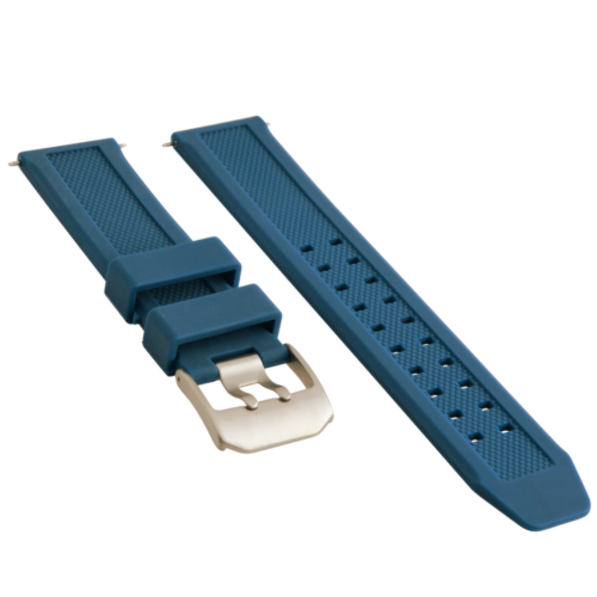 23MM FOR LUMINOX EVO RUBBER BAND STRAP 3050 3950 NAVY SEAL COLORMARK BLUE  BUCKLE