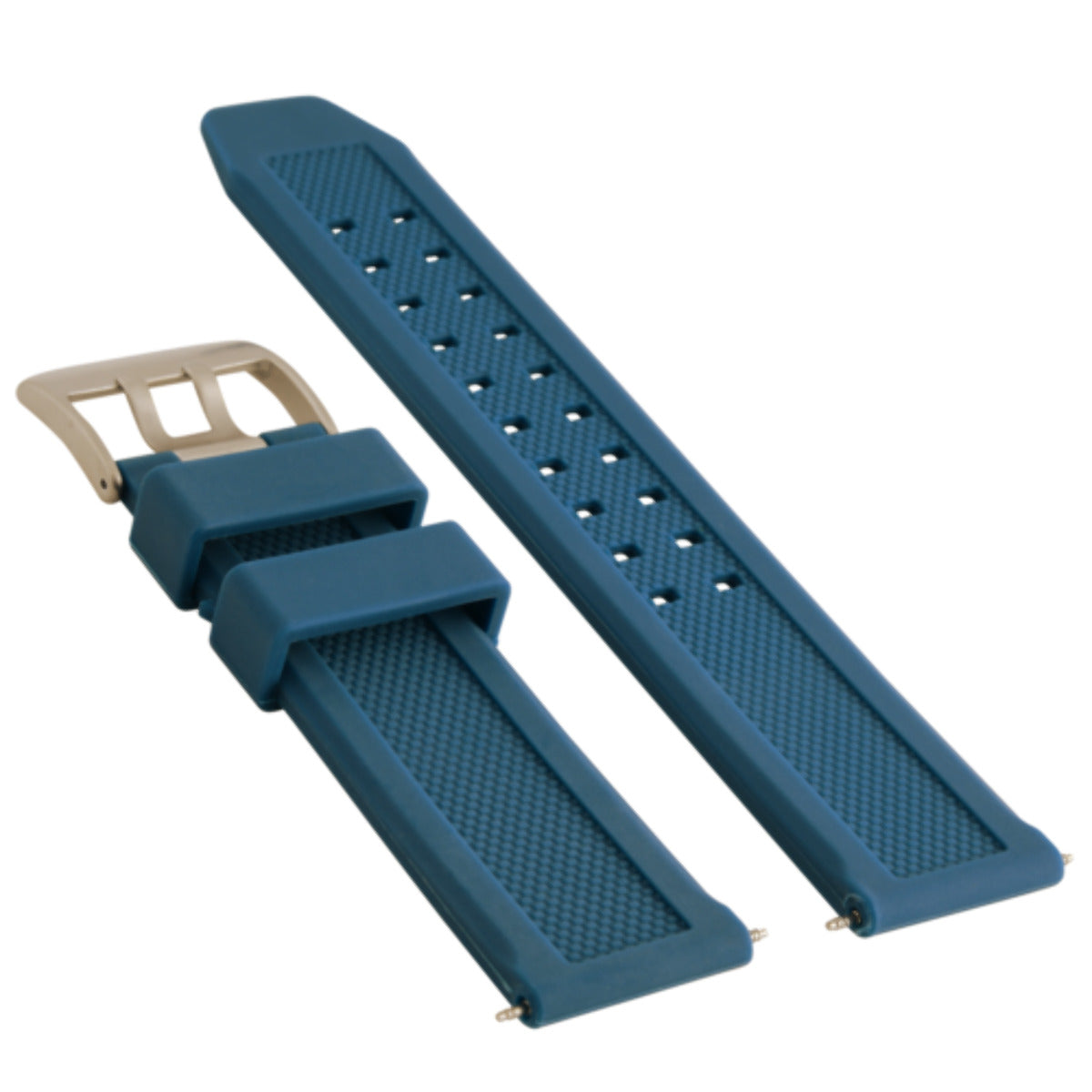 23MM FOR LUMINOX EVO RUBBER BAND STRAP 3050 3950 NAVY SEAL COLORMARK BLUE BUCKLE