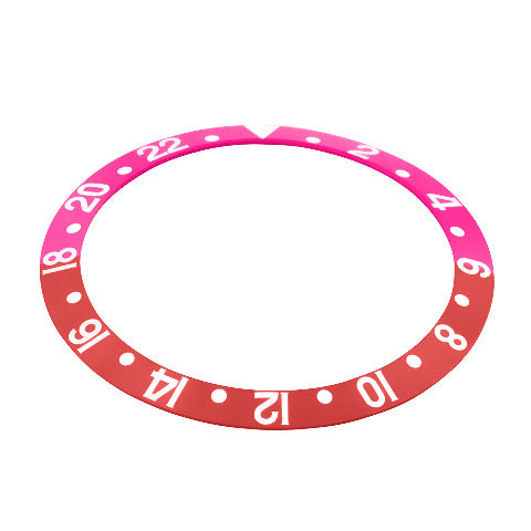 BEZEL INSERT FOR VINTAGE ROLEX GMT FOR 16700 16713 16718 16760 PINK/RED