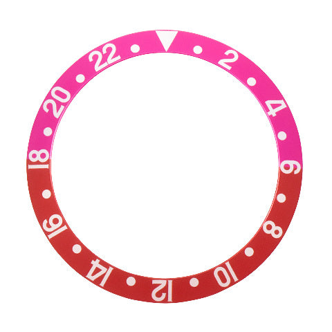 BEZEL INSERT FOR VINTAGE ROLEX GMT FOR 16700 16713 16718 16760 PINK/RED