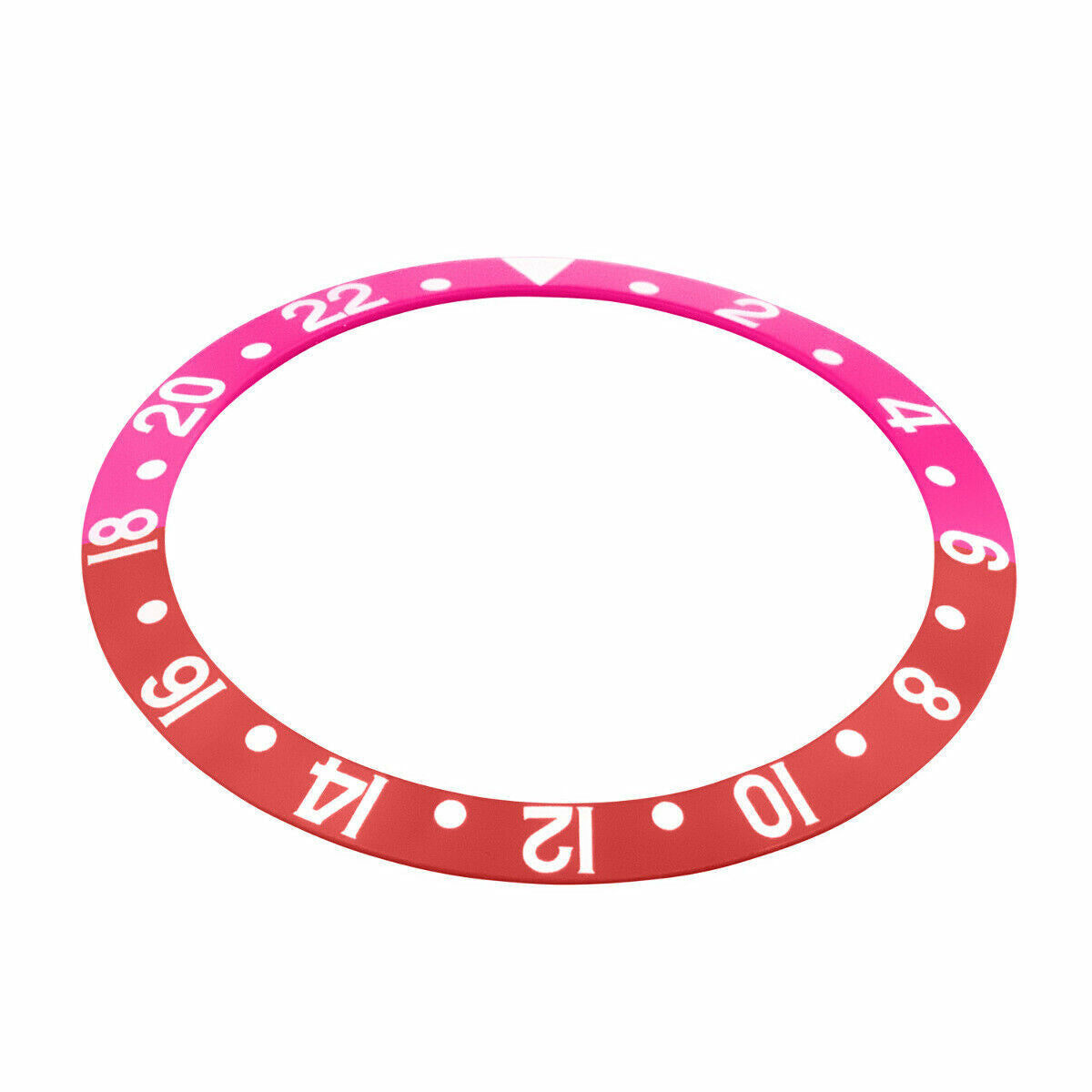 BEZEL INSERT FOR ROLEX GMT SERIF FAT FONT 1670 1675 16750 16753 16758 PINK/RED