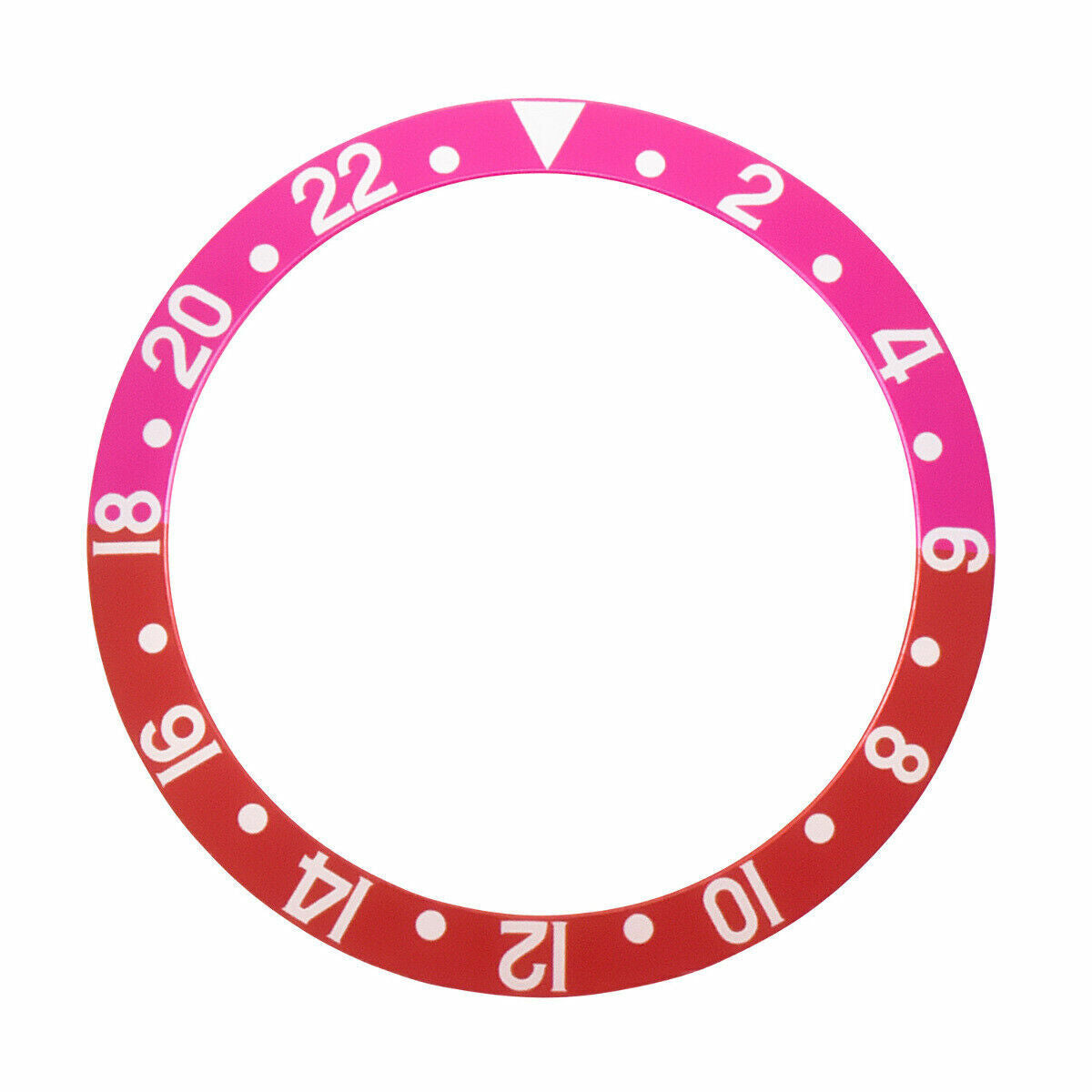 BEZEL INSERT FOR ROLEX GMT SERIF FAT FONT 1670 1675 16750 16753 16758 PINK/RED