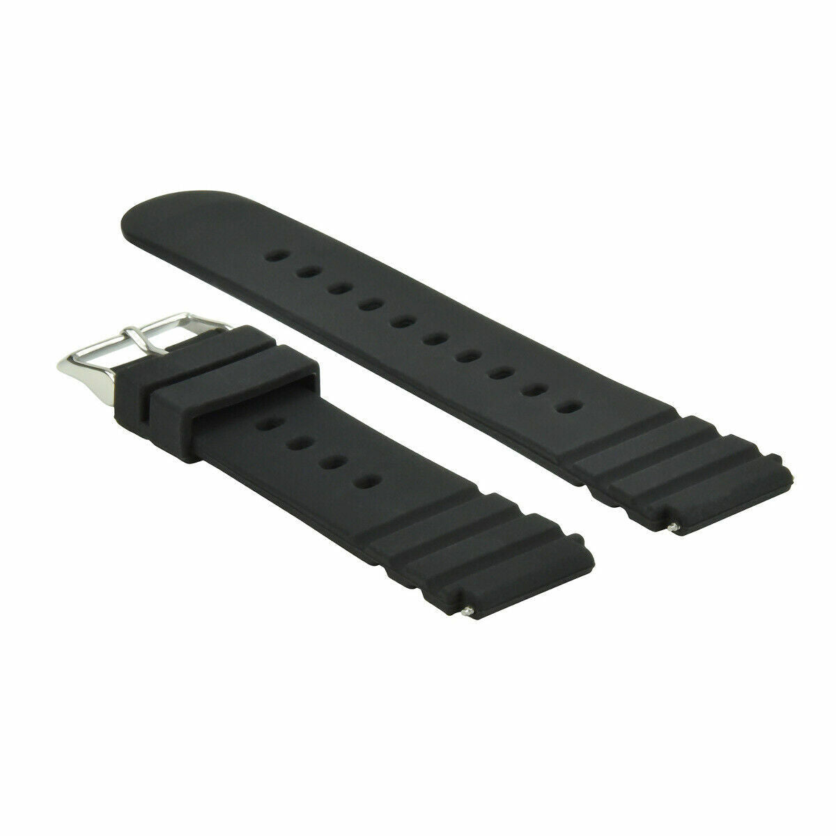 RUBBER WATCH BAND FOR LUMINOX SENTRY 0200 SERIES 0201 0213 2015 WATCH BLACK