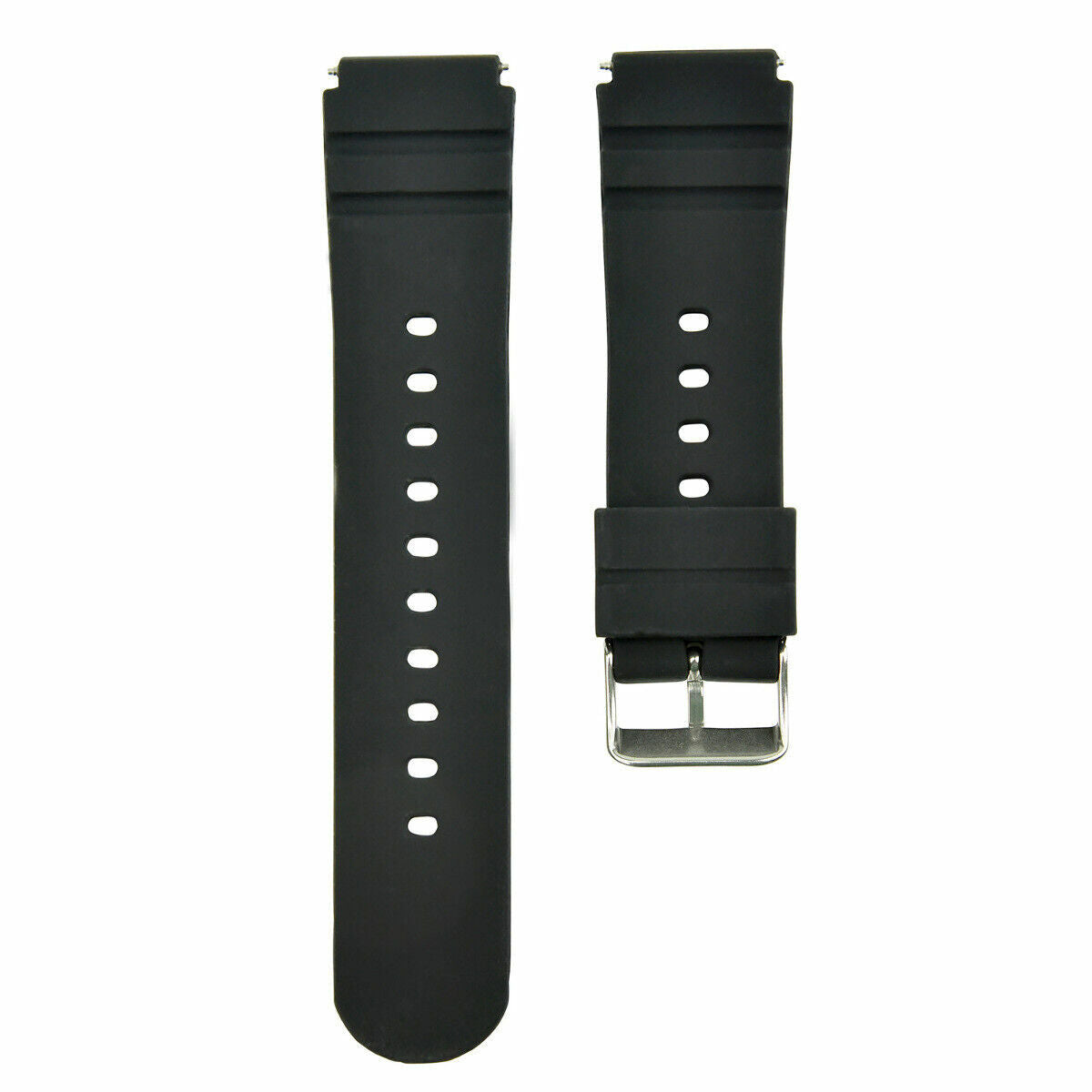 RUBBER WATCH BAND FOR LUMINOX SENTRY 0200 SERIES 0201 0213 2015 WATCH BLACK
