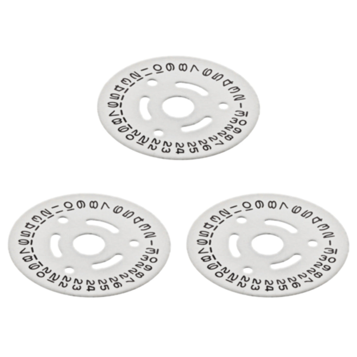 3 DATE DISC FOR ROLEX LADY MOVEMENT NQS 2030/2035 , 6916 6917 6824 6831 WHITE