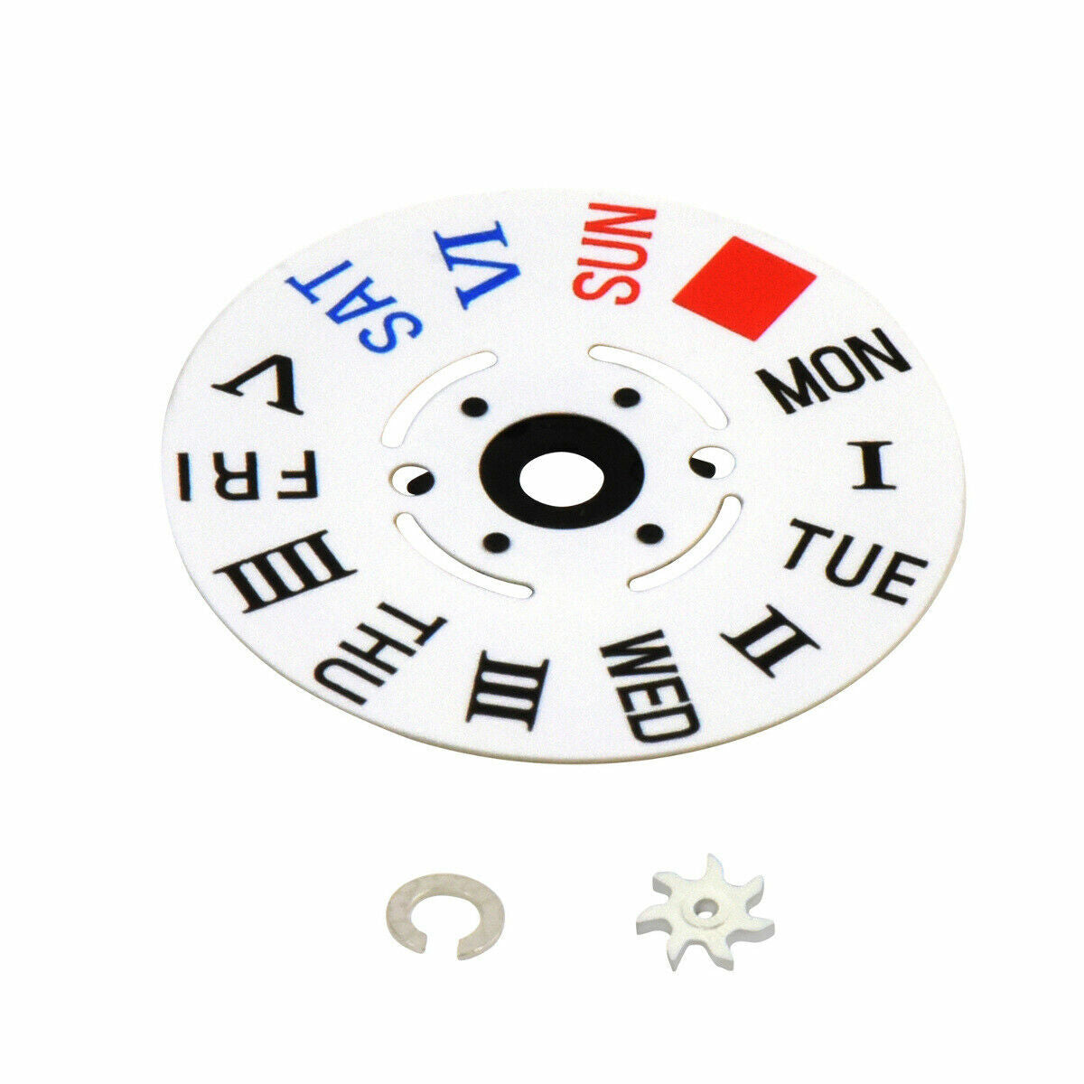 SEIKO WATCH DAY WHEEL DISC FOR MOVEMENT 7S26 7S36 NH26 NH36 4R36 ROMAN # DAY @3
