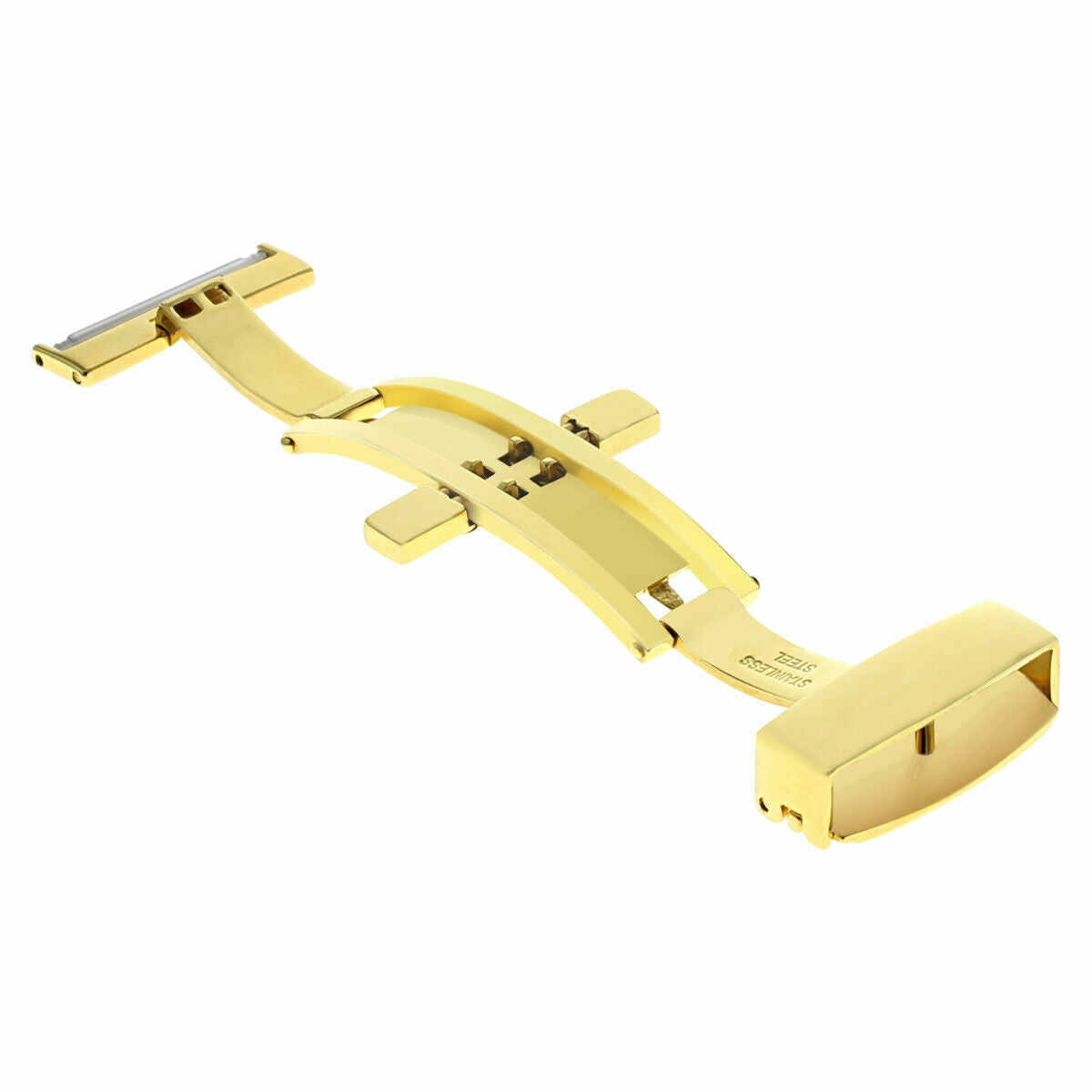 14MM BUTTERFLY FOR DEPLOYMENT CLASP WATCH BAND STRAP BUCKLE GOLD COLOR TOP QUALITY