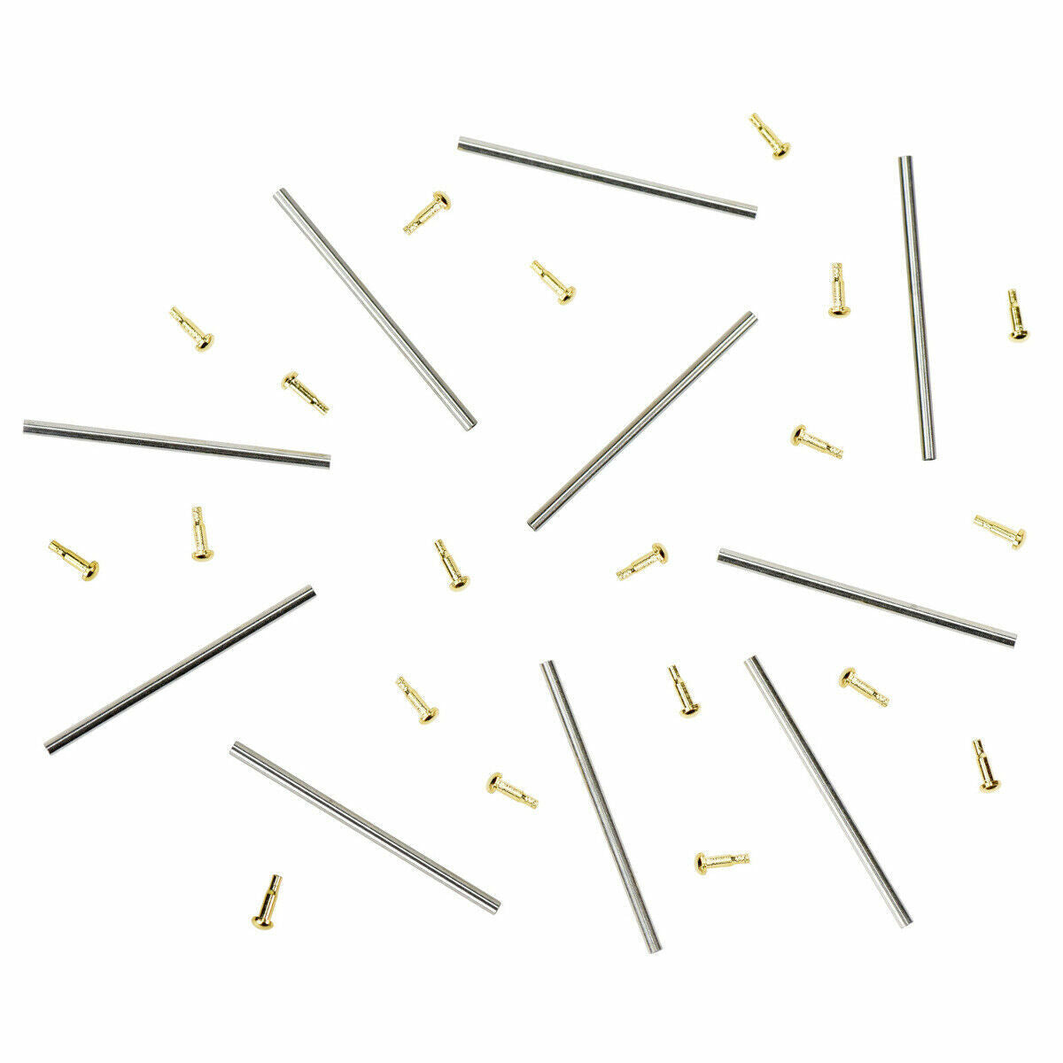 10 SET 20MM TUBE FRICTION PINS FOR FIXING MENS BREITLING WATCH BAND CLASP GOLD