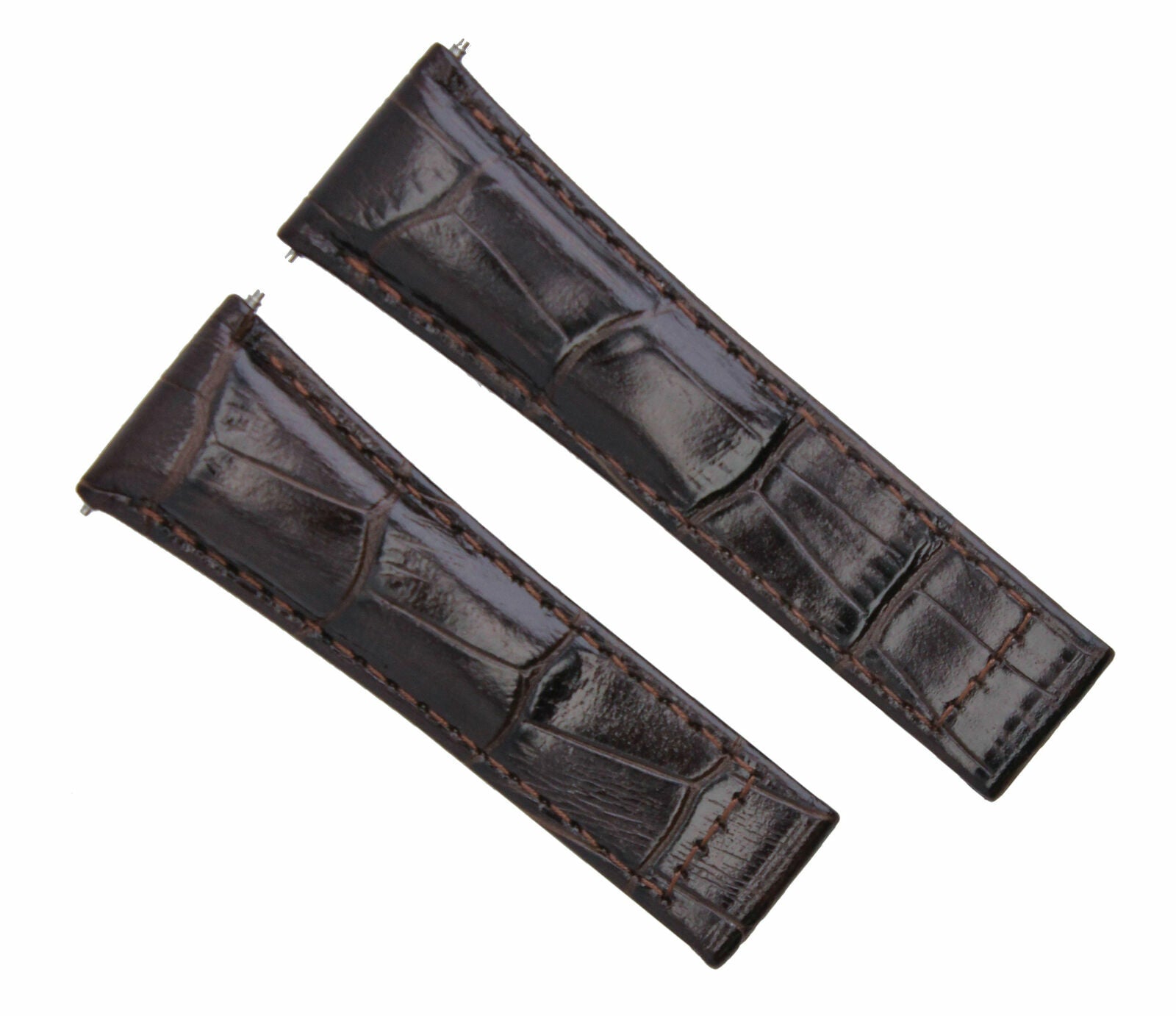 LEATHER BAND STRAP CLASP FOR ROLEX DAYTONA 16518 16519 16520 116528 BROWN LONG