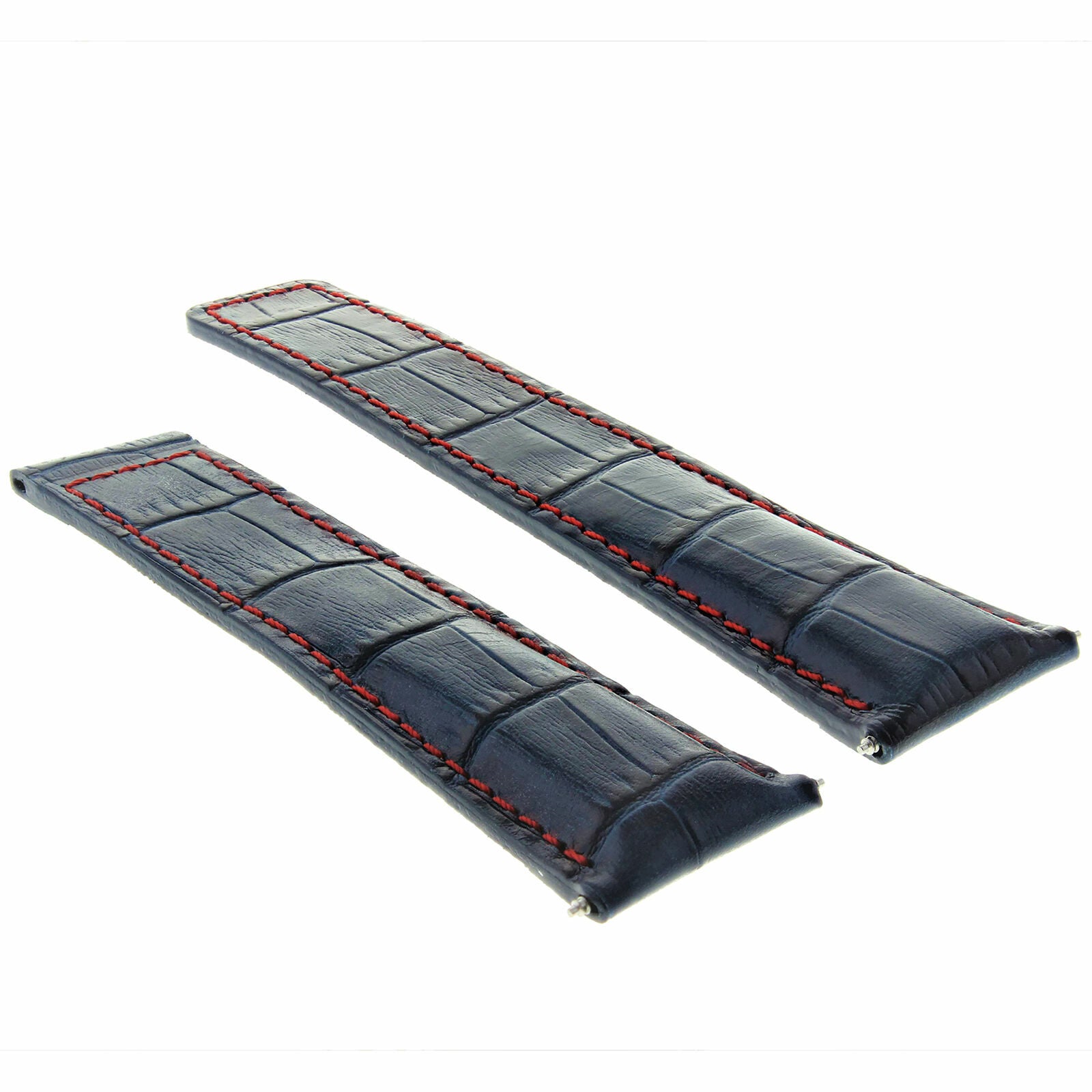 20MM LEATHER STRAP BAND FOR TAG HEUER CARRERA MONACO TWIN TIME FORMULA BLUE/RED