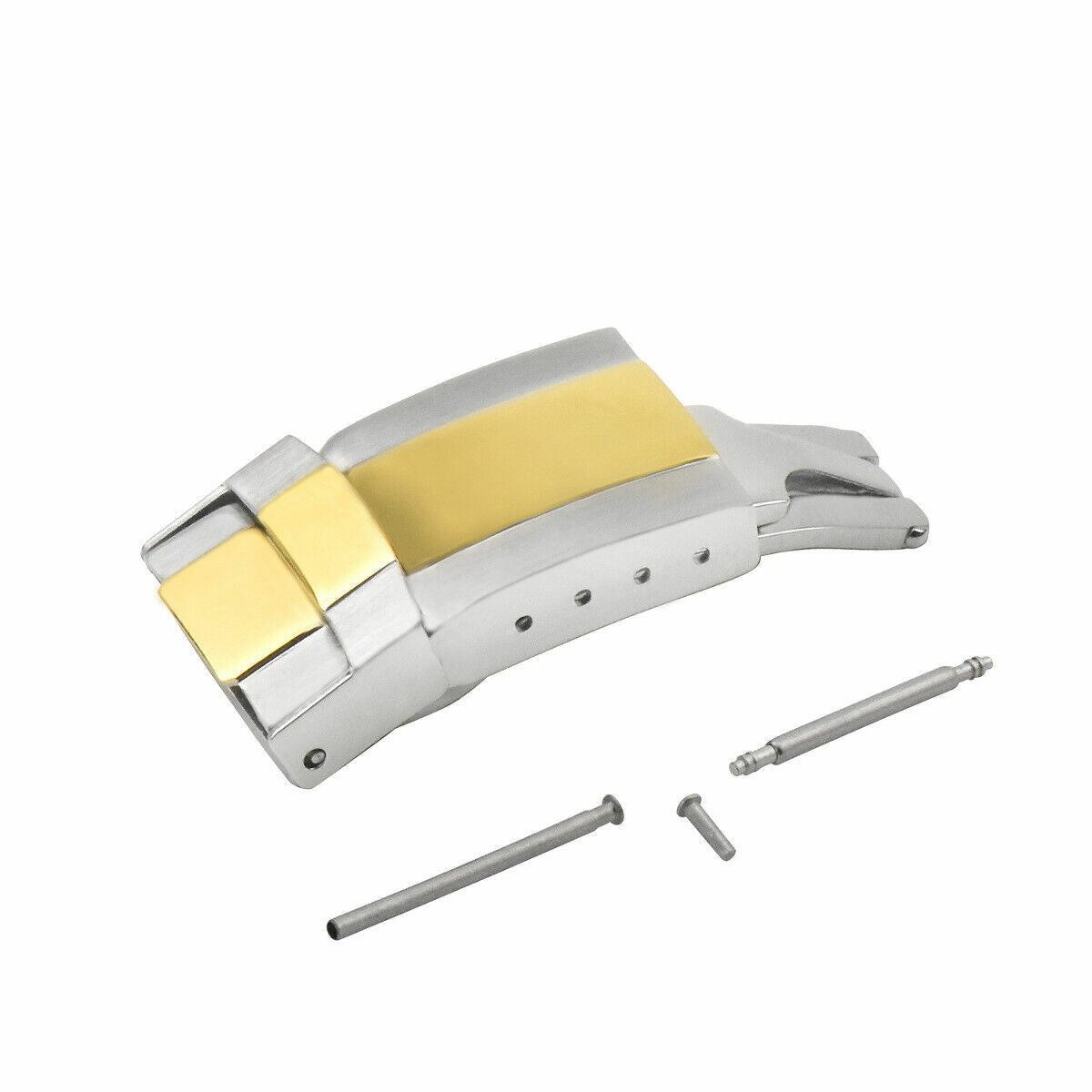 16 x 16MM CLASP FOR ROLEX DAYTONA WATCH LEATHER BAND WATCH STRAP BUCKLE TWO TONE