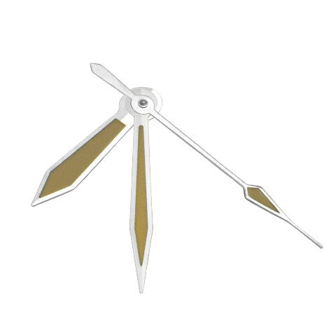 DIRTY YELLOW SWORD WATCH HANDS FOR SEAMSTER/ MILSUB FOR MOD SEIKO 7S26 NH35 NH36
