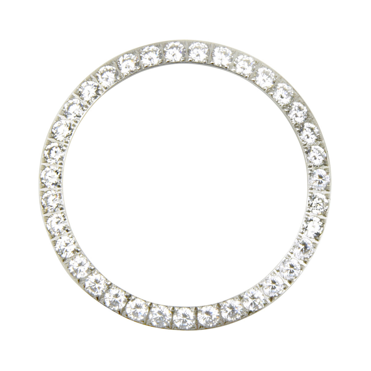 3 CT CREATED DIAMOND BEZEL FOR 36MM ROLEX DATEJUST 1601 16013,16233,116200 WHITE