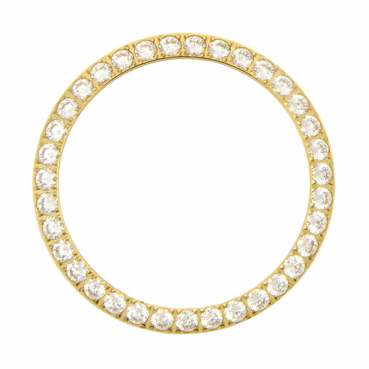 3CT CUBIC ZIRCON BEZEL FOR ROLEX DATEJUST PRESIDENT 1601 1602 16013,16233 GOLD