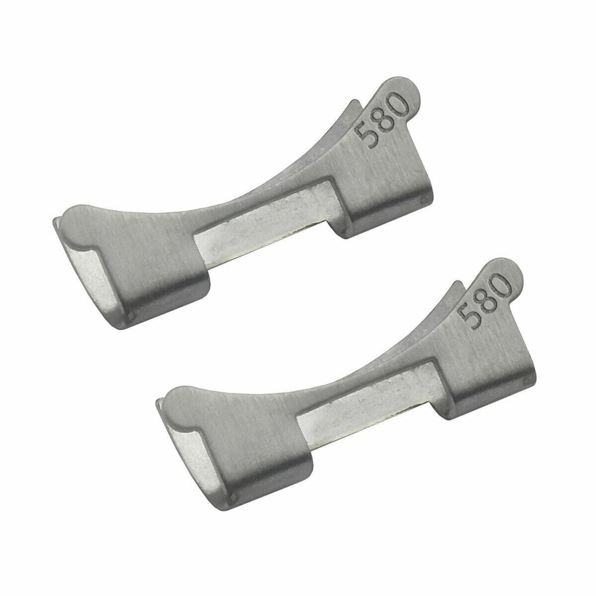2 PCS 580 END LINK PIECE FOR ROLEX GMT 1675 16750 16753 OYSTER BAND FAT SB SHINY