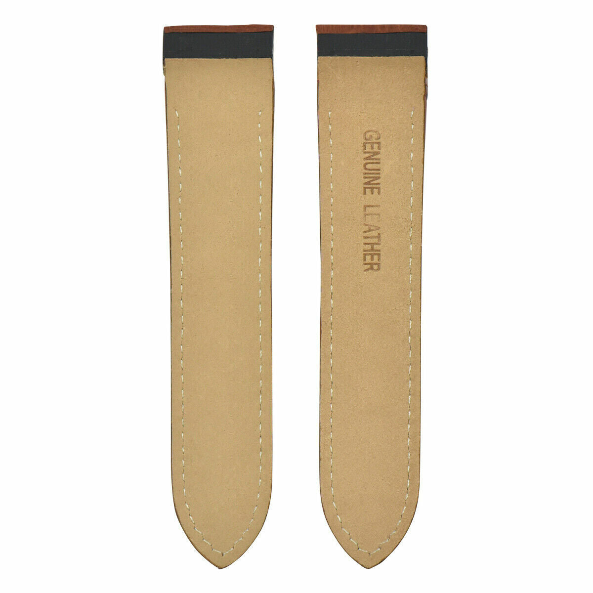 23MM LEATHER WATCH BAND STRAP FIT FOR 38MM CARTIER SANTOS 100XL DEPLOY CLASP TAN