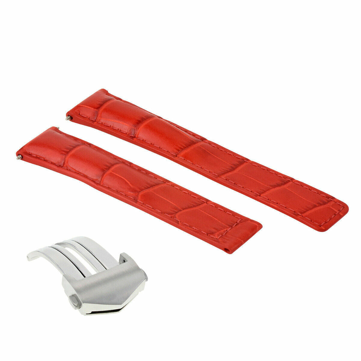 22MM LEATHER WATCH BAND STRAP FOR TAG HEUER CARERRA MONACO FORMULA F1 CHRONO RED