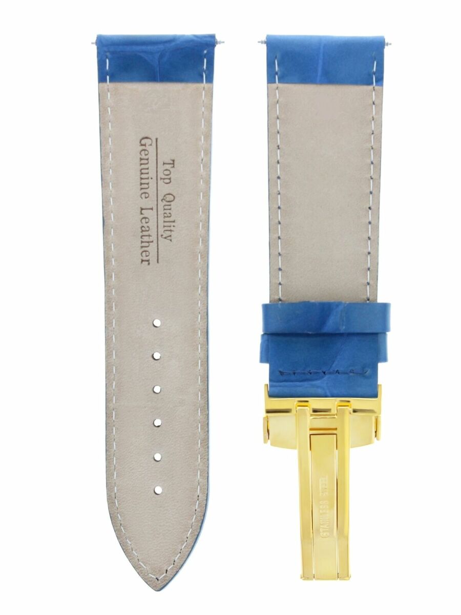 17-24MM LEATHER STRAP BAND DEPLOYMENT CLASP FOR CITIZEN GOLD