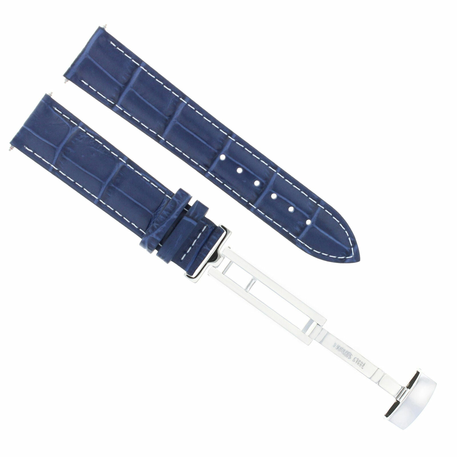 LEATHER BAND STRAP DEPLOYMENT CLASP FOR INVICTA WATCH 18MM