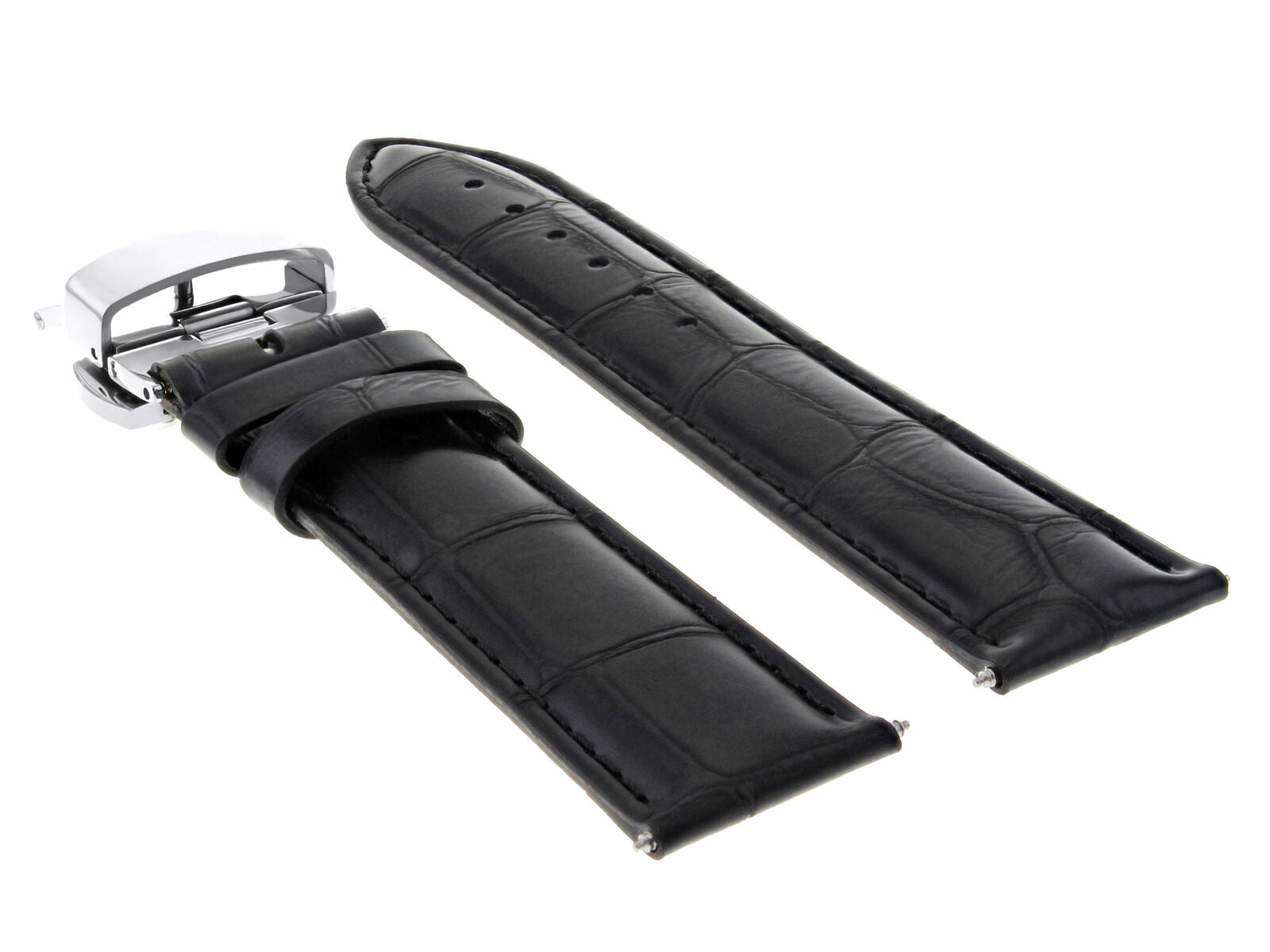 17MM-24MM REPLACEMENT LEATHER WATCH BAND STRAP WITH DEPLOYMENT CLASP FOR MOVADO