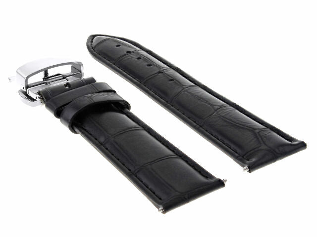 LEATHER BAND STRAP CLASP FOR JAEGER LECOULTE 2B 21MM