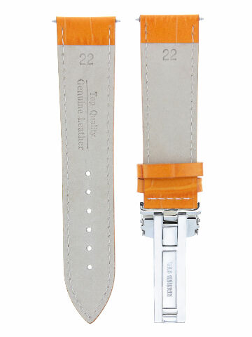 LEATHER BAND STRAP DEPLOY CLASP FOR JAEGER LECOULTRE - 24MM