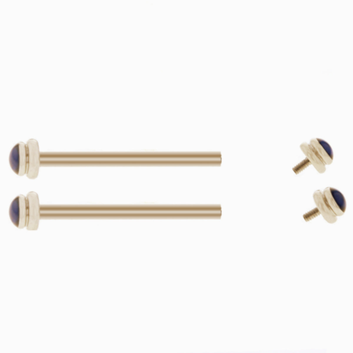 FOR CARTIER PASHA SCREW TUBES PIN BLUE STONE WATCH BAND STRAP BRACELET 16MM ROSE