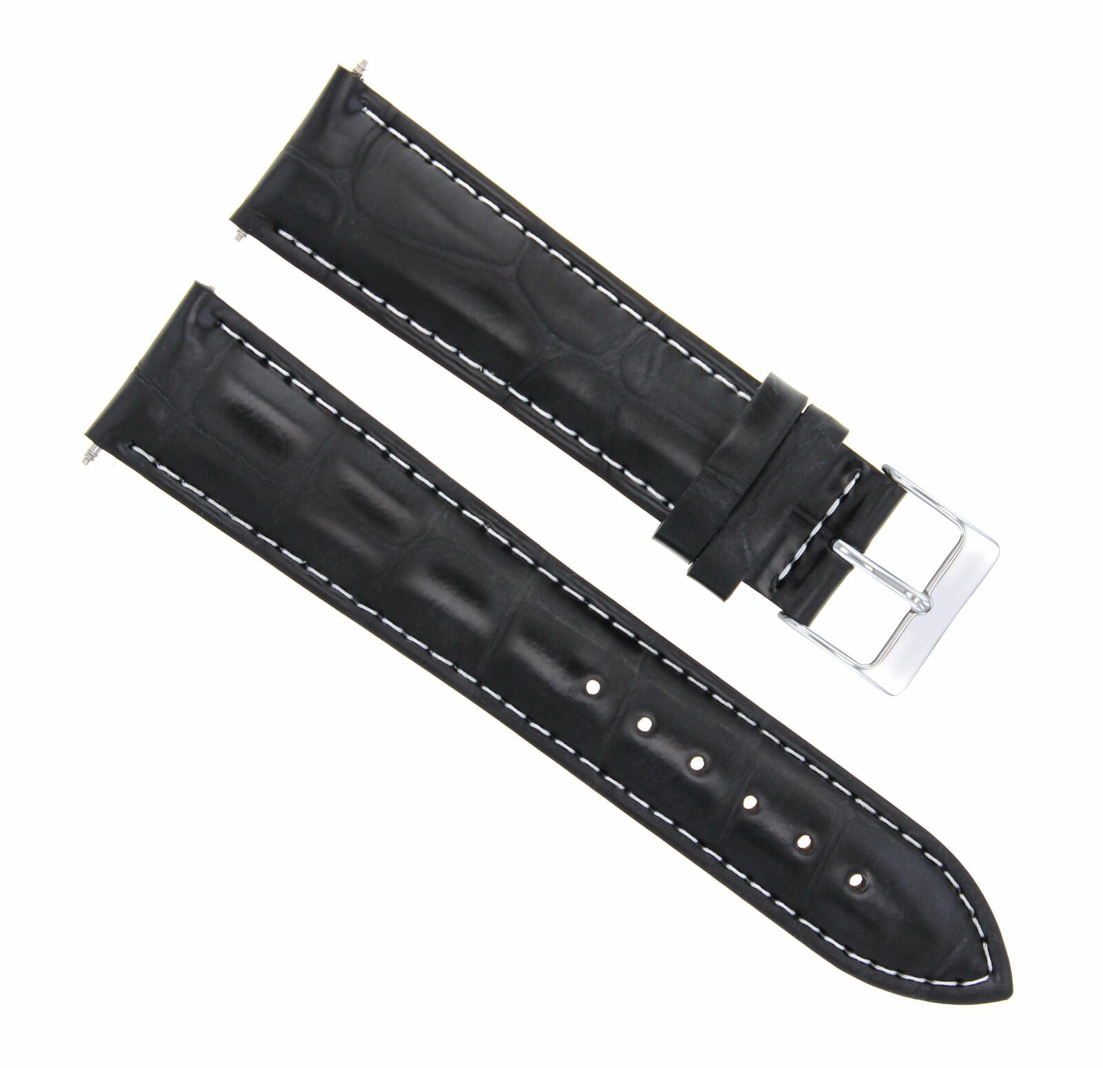 GENUINE CROCO LEATHER WATCH BAND STRAP FOR EMPORIO ARMANI - 21MM
