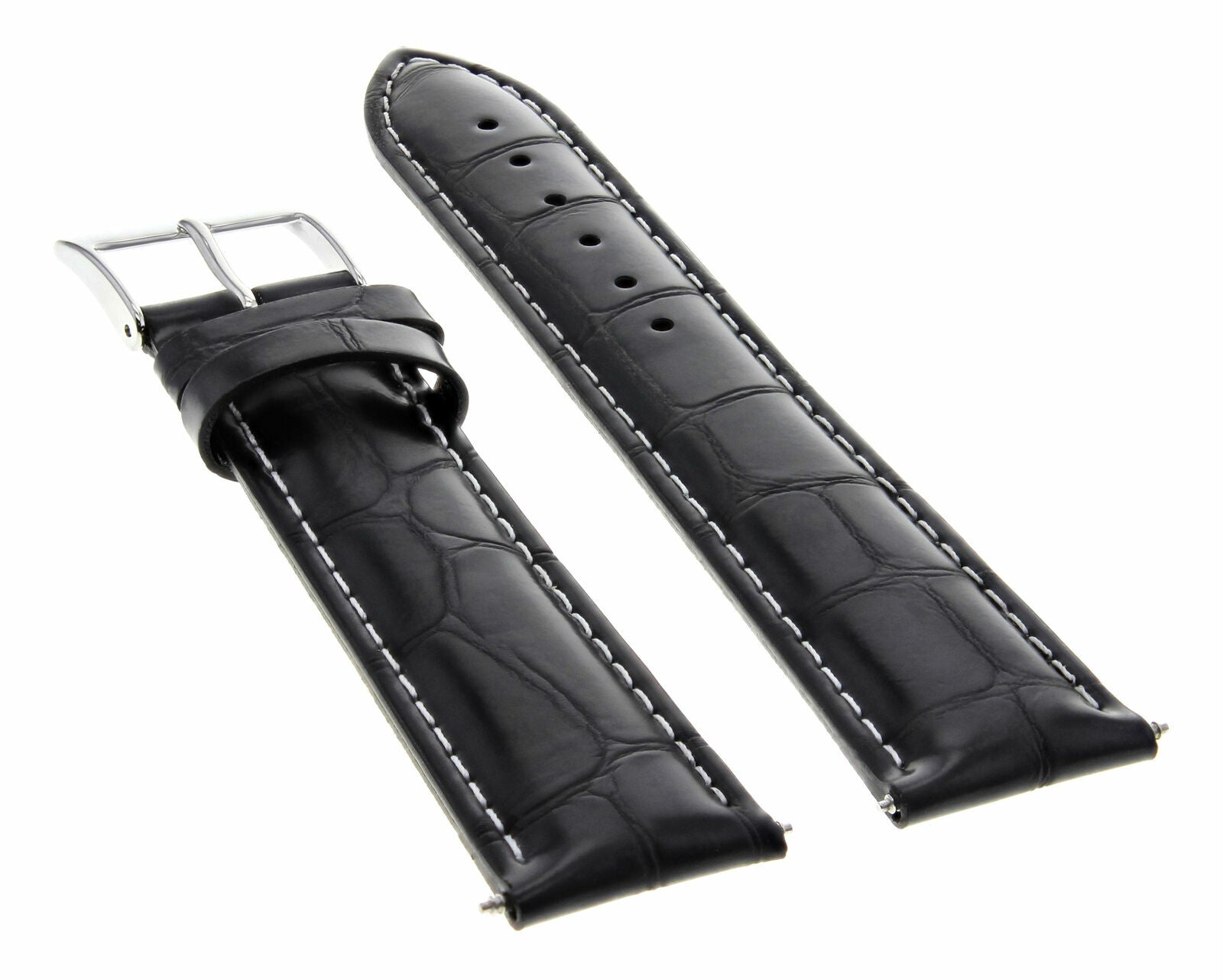 GENUINE CROCO LEATHER WATCH BAND STRAP FOR EMPORIO ARMANI - 21MM
