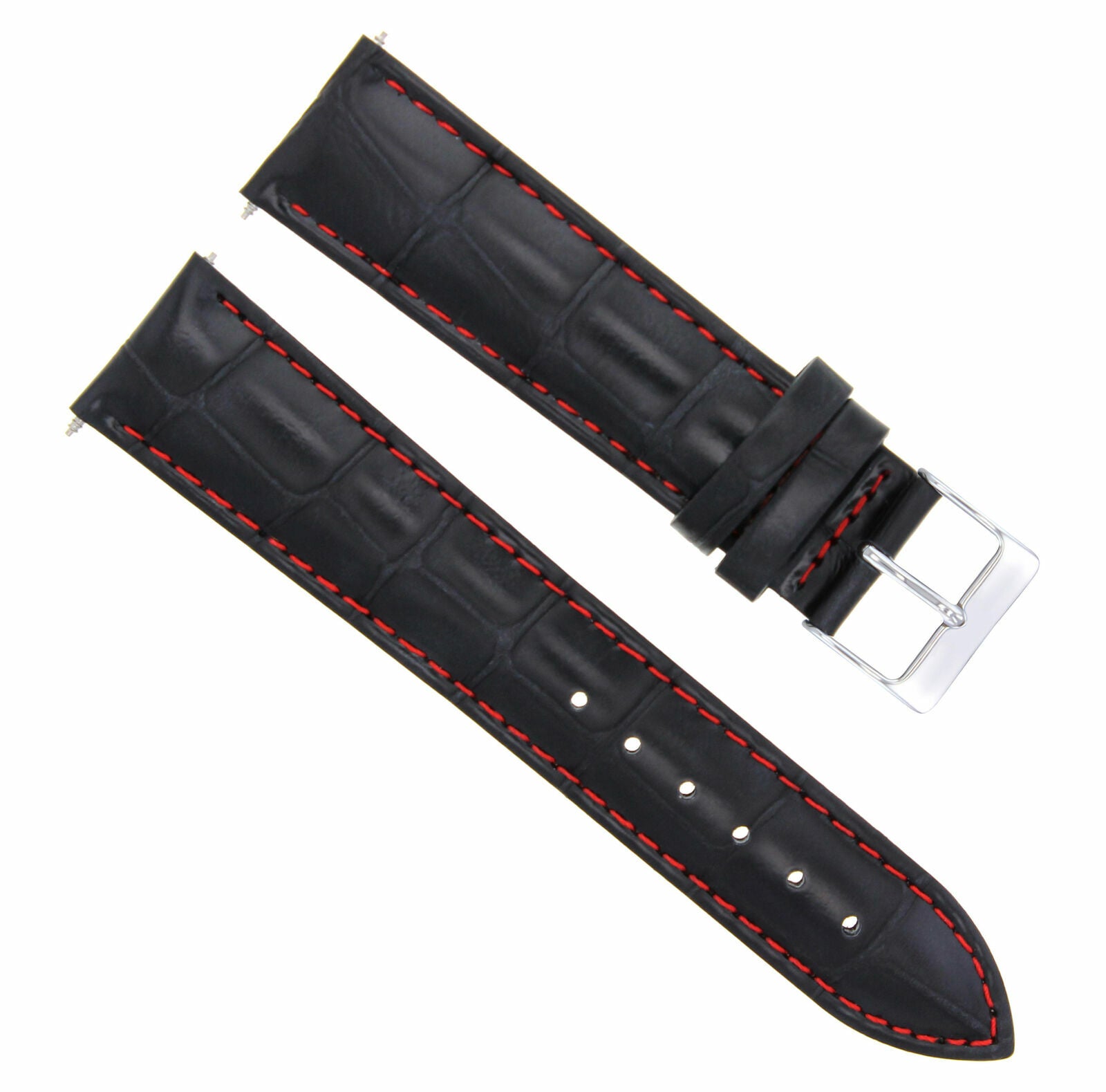 GENUINE CROCO LEATHER WATCH BAND STRAP FOR EMPORIO ARMANI - 21MM