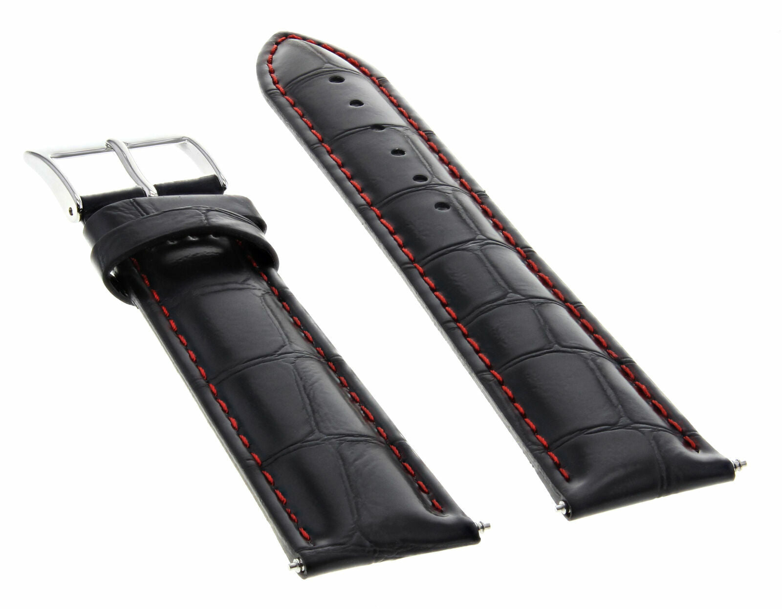 GENUINE CROCO LEATHER WATCH BAND STRAP FOR EMPORIO ARMANI - 21MM