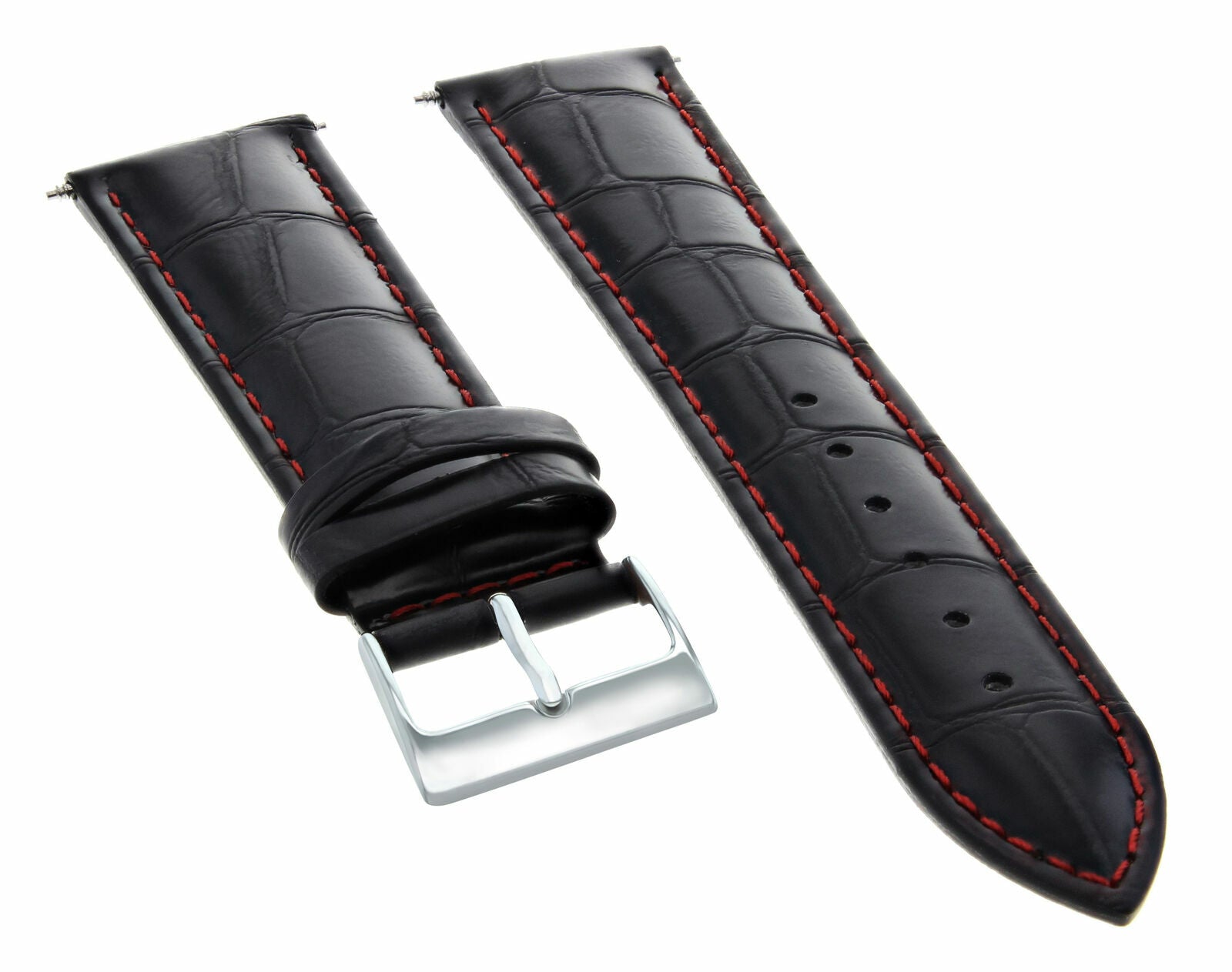 GENUINE CROCO LEATHER WATCH BAND STRAP FOR EMPORIO ARMANI - 21MM