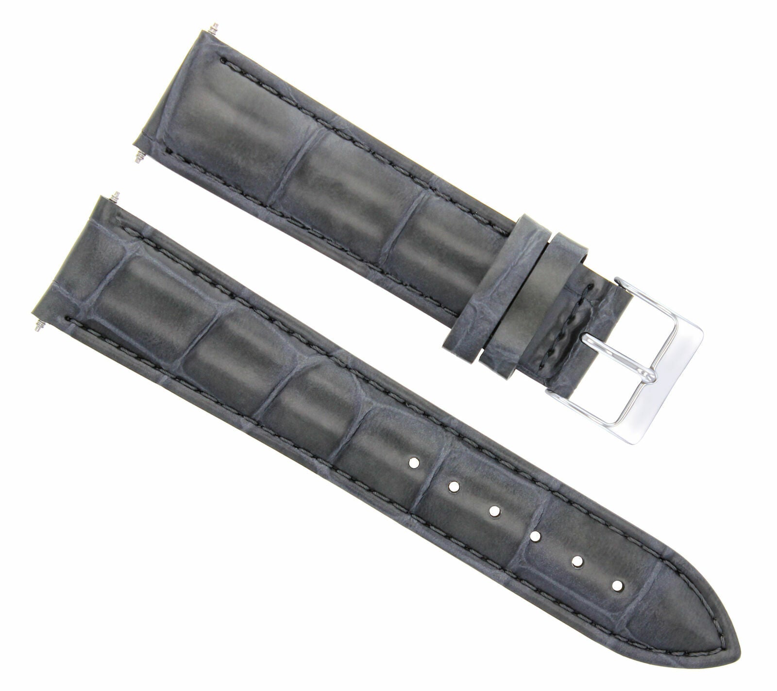 GENUINE CROCO LEATHER WATCH BAND STRAP FOR EMPORIO ARMANI - 21MM