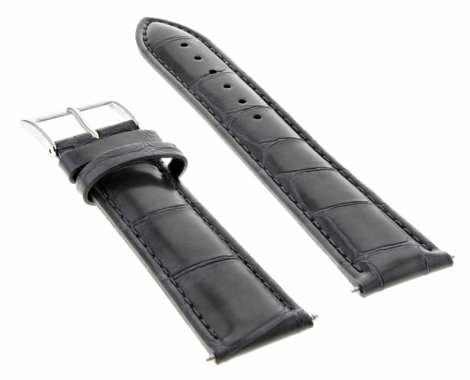 GENUINE CROCO LEATHER WATCH BAND STRAP FOR EMPORIO ARMANI - 21MM