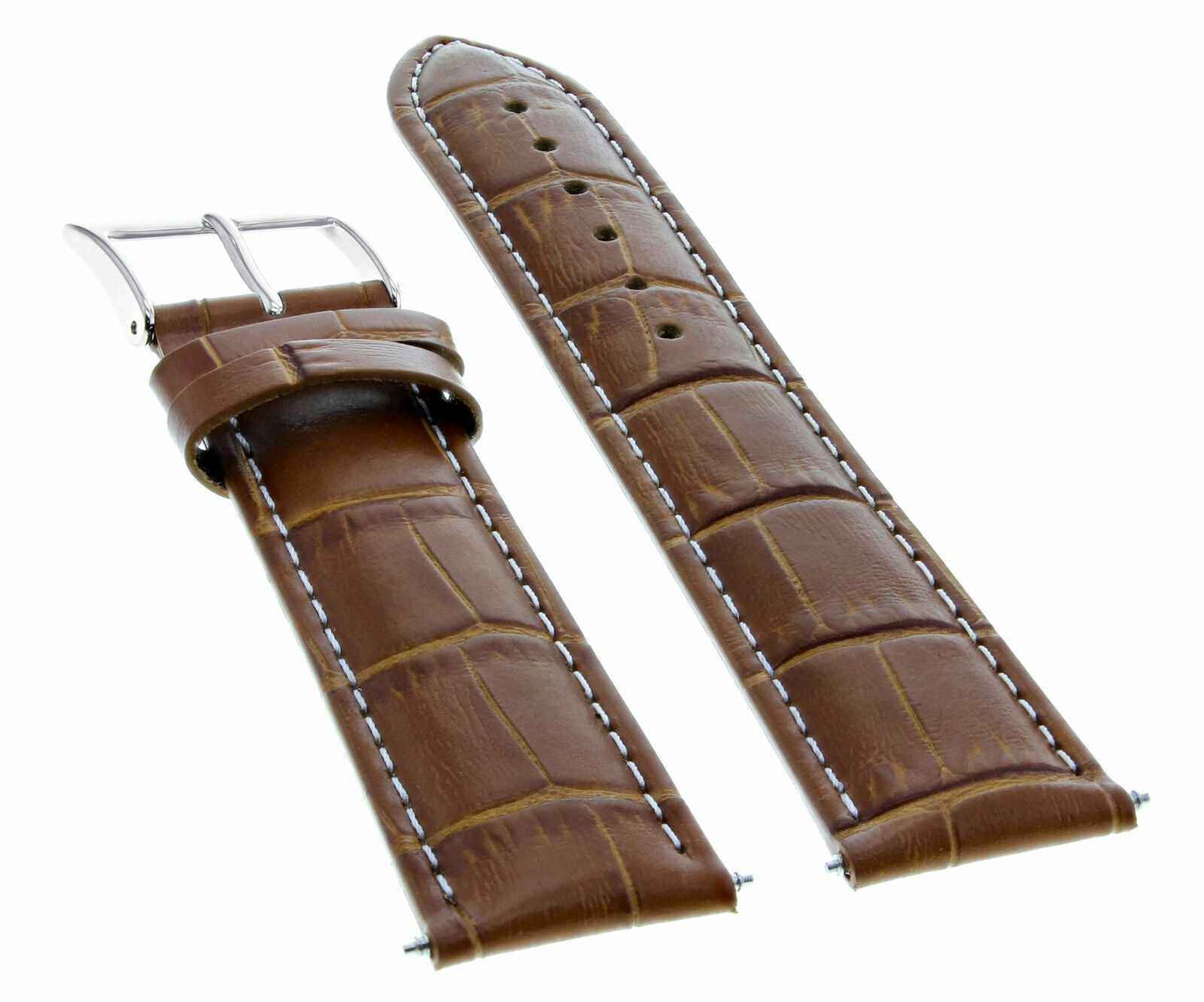 GENUINE CROCO LEATHER WATCH BAND STRAP FOR EMPORIO ARMANI - 21MM